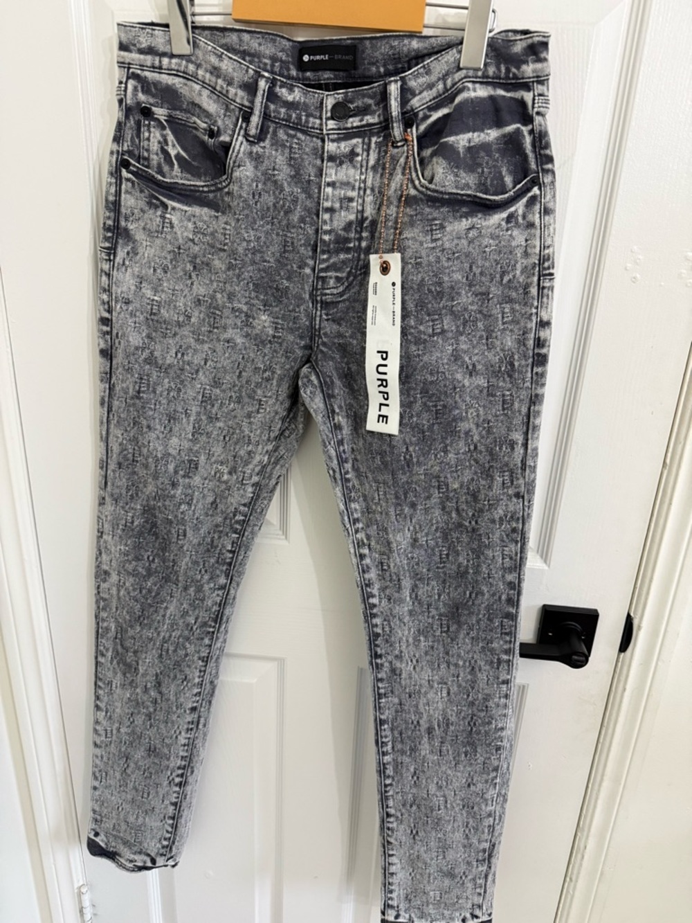 Purple Brand monogram grey jeans